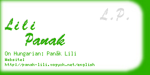 lili panak business card